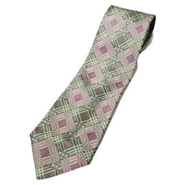 Balenciaga-Balenciaga Geometric Silk Tie-Pink
