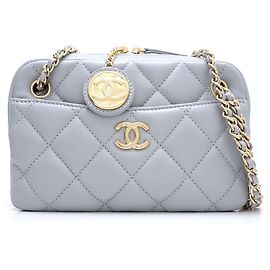 Chanel Lambskin Mini Camera Bag AS5190 Grey
