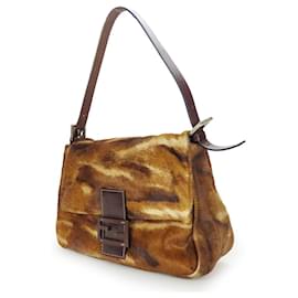 Fendi-Fendi Mamma Bucket Shoulder Bag Harako Leather-Brown