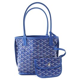 Goyard Anju Mini Reversible Leather Tote Bag Blue