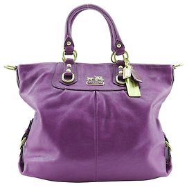 Coach Leather 2WAY Shoulder Handbag 12935P Purple