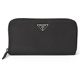 Prada-Prada TESSUTO Black Long Wallet-Black
