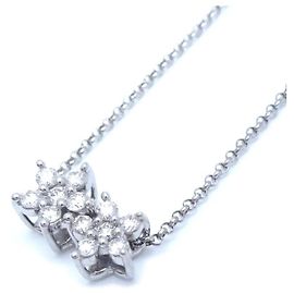Collar de diamantes Tasaki K18WG en oro blanco Blanco