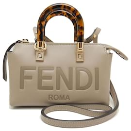 Fendi-Fendi By The Way Mini Leather Handbag 8BS067-Brown