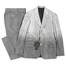 Versace-Versace Wool Silk Suit Gray Black 46-Other