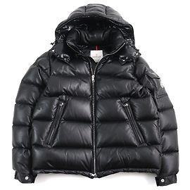 Moncler DASSIN GIUBBOTTO Leather Down Jacket Black