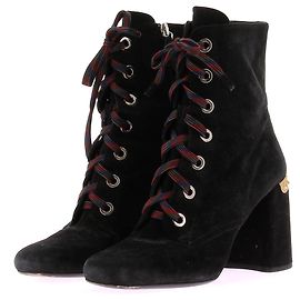 PRADA Ankle boots T.EU 39 Suede Black