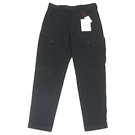 Alexander Mcqueen-Alexander McQueen Cotton Cupra Cargo Pants Black 50-Black