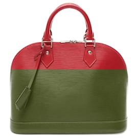 Louis Vuitton-Louis Vuitton Alma Epi Red Leather Handbag M4058E-Red