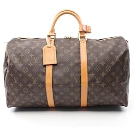 Louis Vuitton-Louis Vuitton Monogram Keepall 50 Boston Bag M41426-Brown