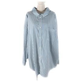 Balenciaga-Balenciaga Logo Stripe Oversized Cotton Shirt-Other