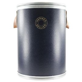 Hermès Hermes Aluminium-Sattelbox groß antik Blau