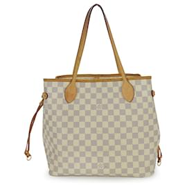 Louis Vuitton-Louis Vuitton Damier Azur Neverfull MM Tote Bag-Beige