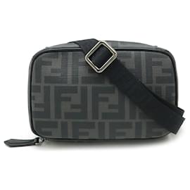 Fendi-Fendi Zucca Pattern 2WAY Shoulder Bag PVC/Leather-Grey