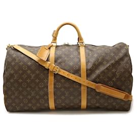 Louis Vuitton-Louis Vuitton Monogram Keepall Bandouliere 60 Boston Bag M41412-Brown
