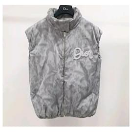 Dior-Dior Gray Sleevless Vest Jacket Sz.12-Grey