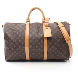 Louis Vuitton-Louis Vuitton Keepall Bandouliere 50 Monogram Boston Bag M41416-Brown