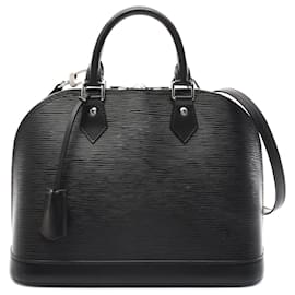Louis Vuitton-Louis Vuitton Alma PM Epi Noir Leather Handbag-Black