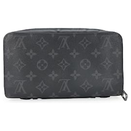 Louis Vuitton-Louis Vuitton Zippy XL Monogram Eclipse Wallet-Black