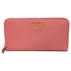Prada-Prada Saffiano Zip Around Wallet-Pink