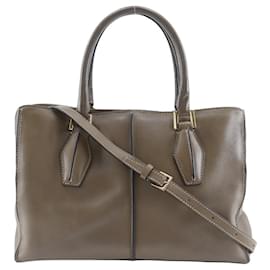 Tod's-Tod's Leather Handbag Brown 2way-Brown