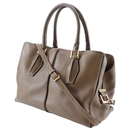 Tod's-Tod's Leather Handbag Brown 2way-Brown