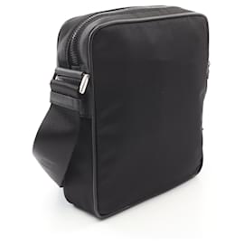 Prada-Prada Re-Nylon Saffiano Leather Shoulder Bag-Black