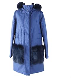 Fendi-Fendi Nylon Quilted Long Vest Down Coat Women-Other