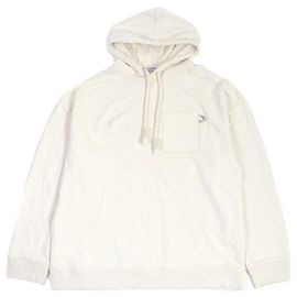Hoodie de couro com patch Anagram Loewe marfim L Cru