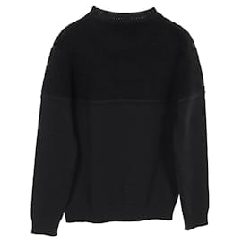 Fendi-Fendi Wool FF Logo Knit Top Black-Black