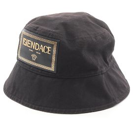 Cappello di cotone FENDI × VERSACE FENDACE Nero
