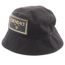 Fendi-Fendi x Versace Fendace Cotton Hat Black-Black