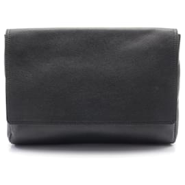 Balenciaga-Balenciaga Leather Clutch Bag Black-Black