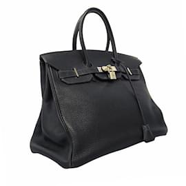Hermès-Hermes Birkin 35 Handbag in Blue Indigo-Blue