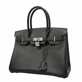 Hermès-Hermes Birkin 30 Handbag in Black Epsom Leather-Black