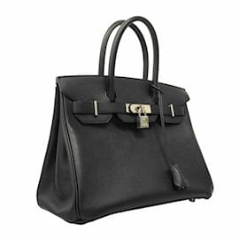 Hermès-Hermes Birkin 30 Handbag in Black Epsom Leather-Black