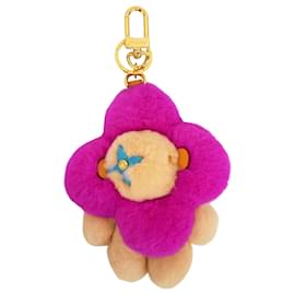 Louis Vuitton-Louis Vuitton Keychain Porte Cle Vivienne Vison M00870-Pink,Beige