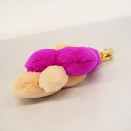 Louis Vuitton-Louis Vuitton Keychain Porte Cle Vivienne Vison M00870-Pink,Beige