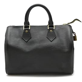 Louis Vuitton-Louis Vuitton Epi Speedy 25 Handbag-Black