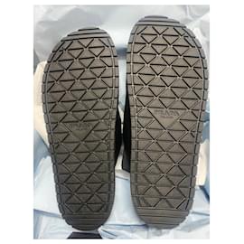 Prada-Prada black nappa sandals slippers-Black