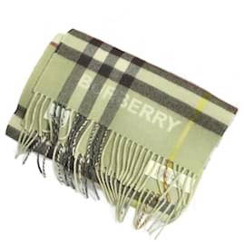 Burberry-Écharpe en cachemire avec logo Burberry et motif Nova Check-Marron,Beige