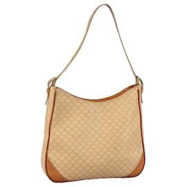Céline-CELINE Macadam Canvas Shoulder Bag PVC Leather Beige Auth 105566-Beige