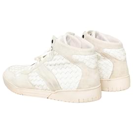 Bottega Veneta-Bottega Veneta Intrecciato Leather Sneakers-Grey