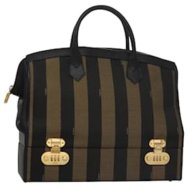 Fendi-Sac à main en toile Pecan FENDI marron Auth 107549-Marron