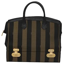 Fendi-Sac à main en toile Pecan FENDI marron Auth 107549-Marron