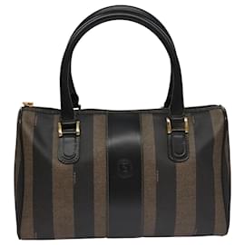 Fendi-Sac à main en toile Pecan FENDI marron noir Auth yk16619-Marron,Noir