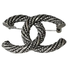 Chanel-CHANEL CC Jewelry in Silver Metal - 102420-Silvery