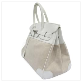 Hermès-Hermes Birkin 35 Handbag-White,Other