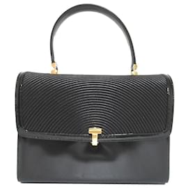 Tiffany & Co-Tiffany & Co. Vintage Leather Handbag-Black