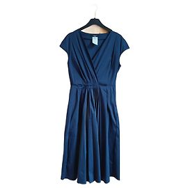 Weekend Max Mara Vertice Kleid blau Baumwolle Blau Marineblau